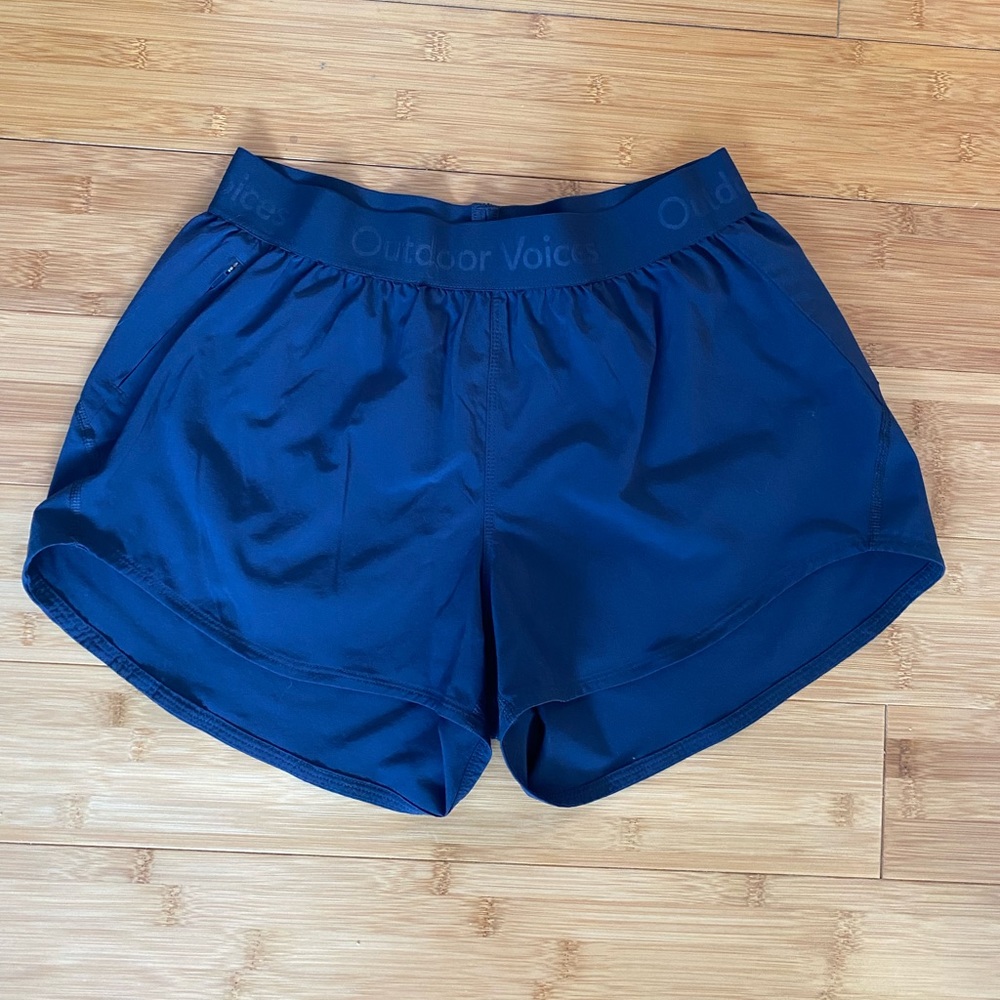 Navy blue running shorts